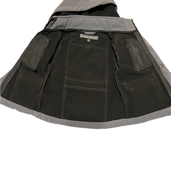 Urban Republic 2T waterproof coat with detachable hood grey black - Picture 3 of 6